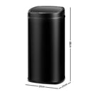 Motion Sensor Rubbish Bin - Black (58L)