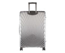 Pierre Cardin Hard Shell 4 Wheel Suitcase - Medium - Silver - Expandable - Lightweight