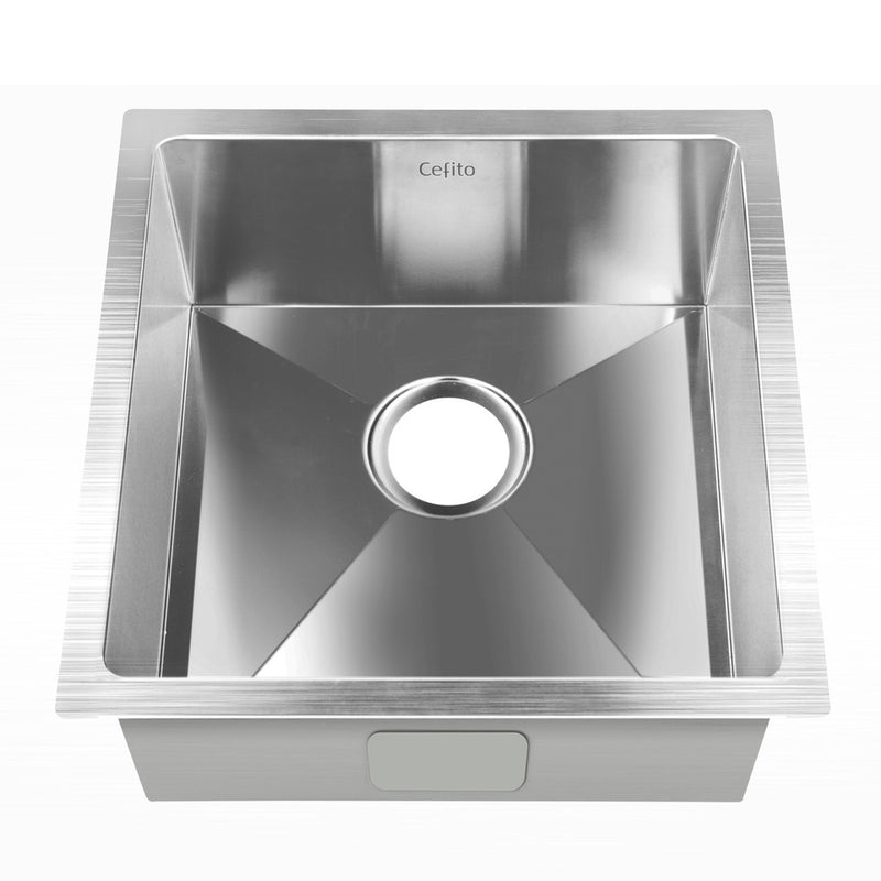 Stainless Steel Kitchen Sink 510X450MM Under/Topmount Sinks Laundry Bowl Silver