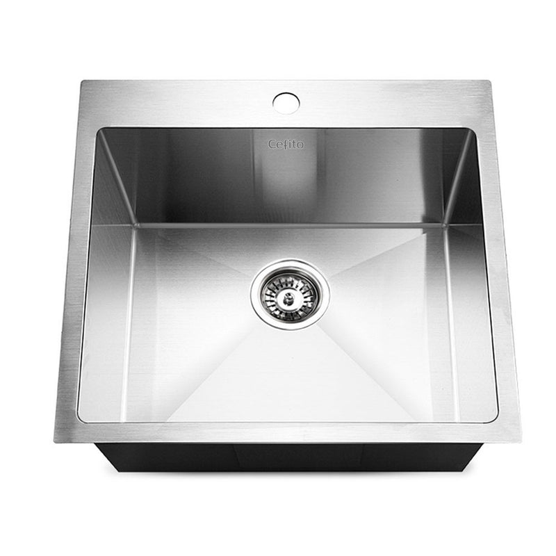 Stainless Steel Kitchen Sink 530X500MM Under/Topmount Sinks Laundry Bowl Silver