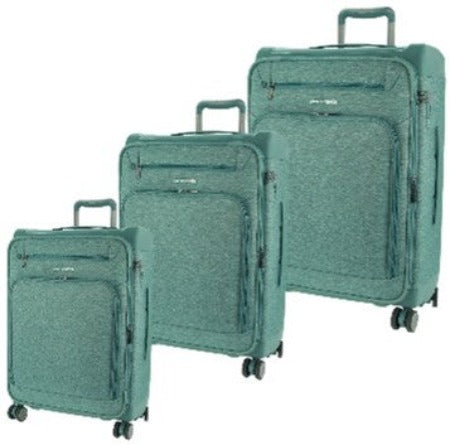Pierre Cardin 3-piece set soft/hard luggage - Sage