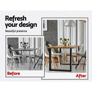 2x Coffee Dining Table w/ Legs Steel Industrial Vintage Bench Metal Box Shape 710MM