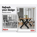 2x Metal Legs w/ Coffee Dining Table Steel Industrial Vintage Bench X Shape 710MM