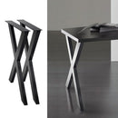 2x Metal Legs w/ Coffee Dining Table Steel Industrial Vintage Bench X Shape 710MM