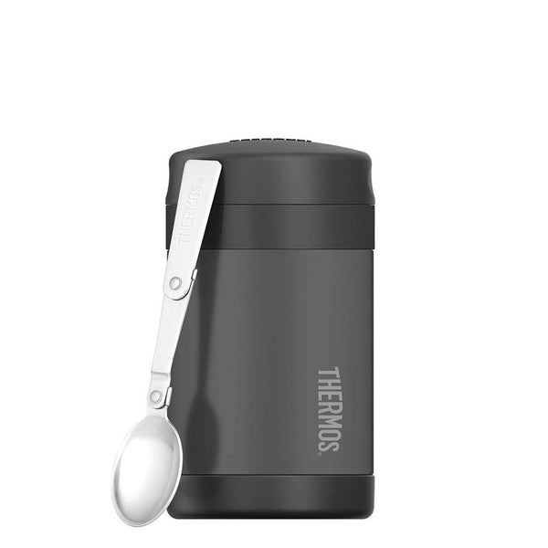 Thermos 470ml Funtainer Food Jar With Spoon - Stainless Steel - Charcoal