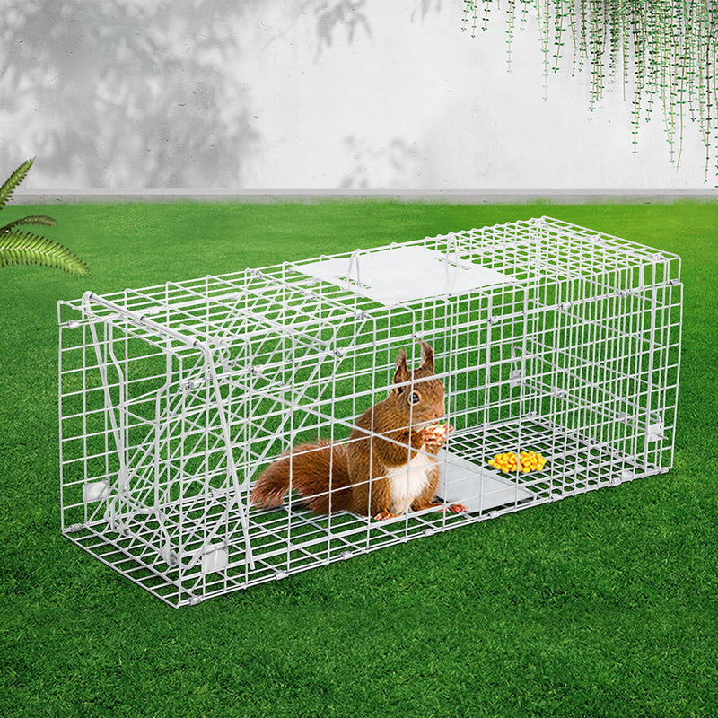 Animal Trap Cage 66 x 23 x 25cm  - Silver