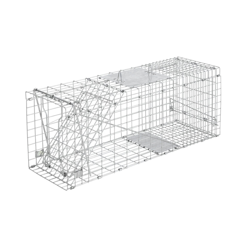 Animal Trap Cage 66 x 23 x 25cm  - Silver (Set of 2)