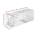 Animal Trap Cage 66 x 23 x 25cm  - Silver (Set of 2)