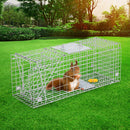 Animal Trap Cage 66 x 23 x 25cm  - Silver (Set of 2)