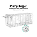 Animal Trap Cage 94 x 34 x 36cm  - Silver