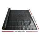 1.83m x 30m Weedmat Weed Control Mat Woven Fabric Gardening Plant PE