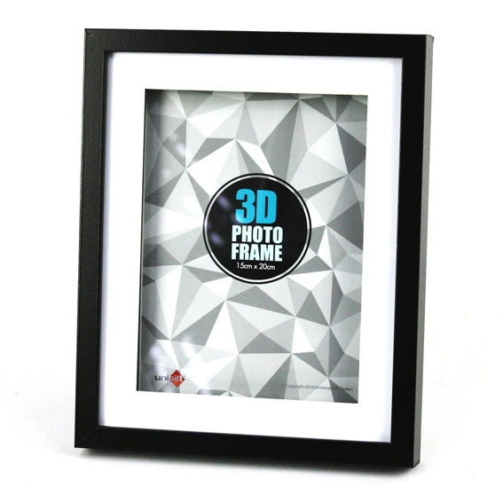 3D Wood Black Frame 15x20cm/6x8"