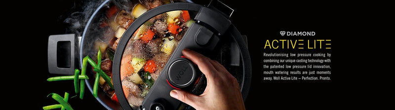 Woll Diamond Active Lite Fixed Handle Induction Low Pressure Pot With Lid 24cm/5L