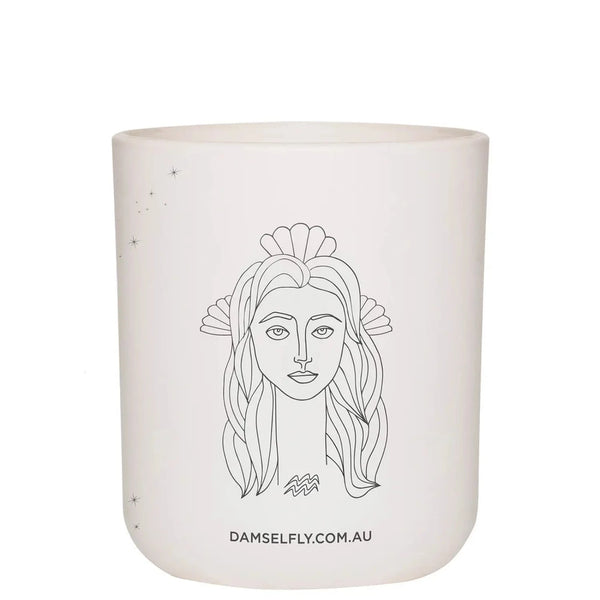 Damselfly Aquarius Zodiac Scented Candle - 300g
