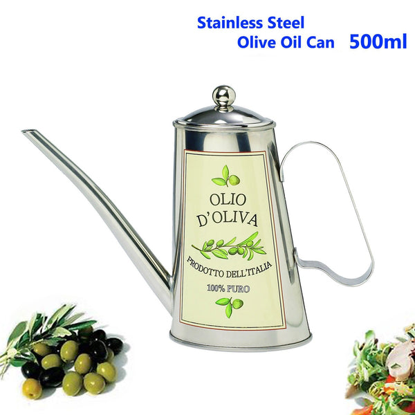 Cuisena "Olio D'Oliva" Oil Can Stainless Steel 500ml