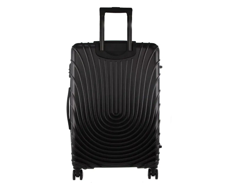 Pierre Cardin Hard Shell 4 Wheel Suitcase - Large - Black - Expandable - Lightweight