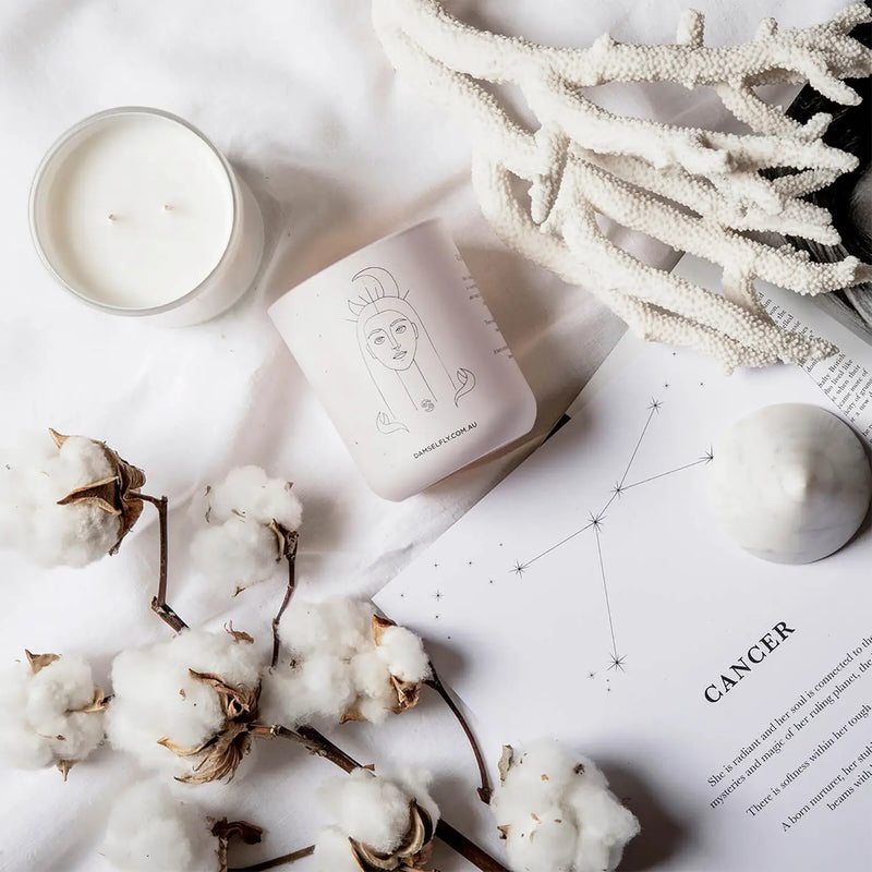 Damselfly Cancer Zodiac Scented Candle 300g