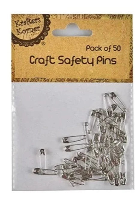Krafters Korner Craft Safety Pins Silver - Pack of 50