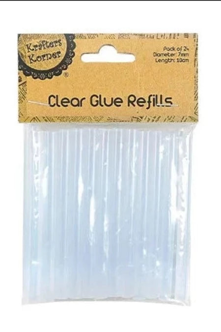 Krafters Korner Clear Glue Stick Refills - Pack of 24
