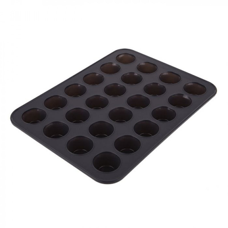 Daily Bake Silicone 24 Cup Mini Muffin Pan 32.5x24.5x2.75cm Charcoal