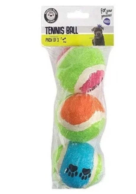 Pet Playing Tennis Balls - Set of 3