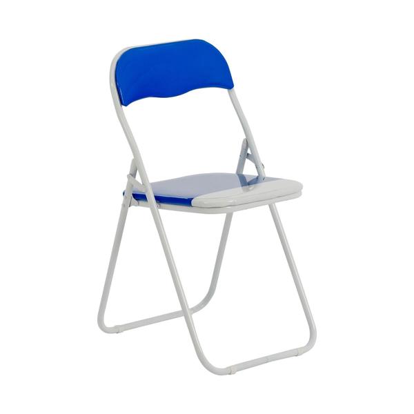 Folding Chair - Blue & White
