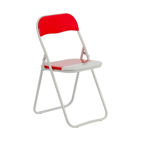 Folding Chair - Red & White