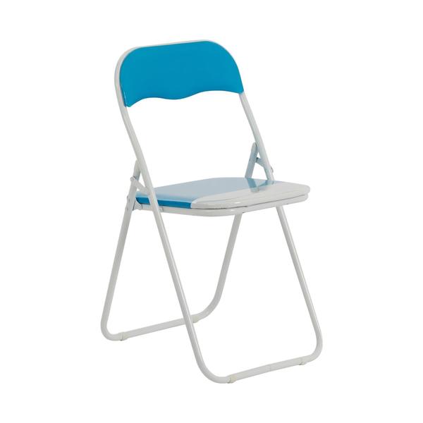 Folding Chair - Baby Blue & White