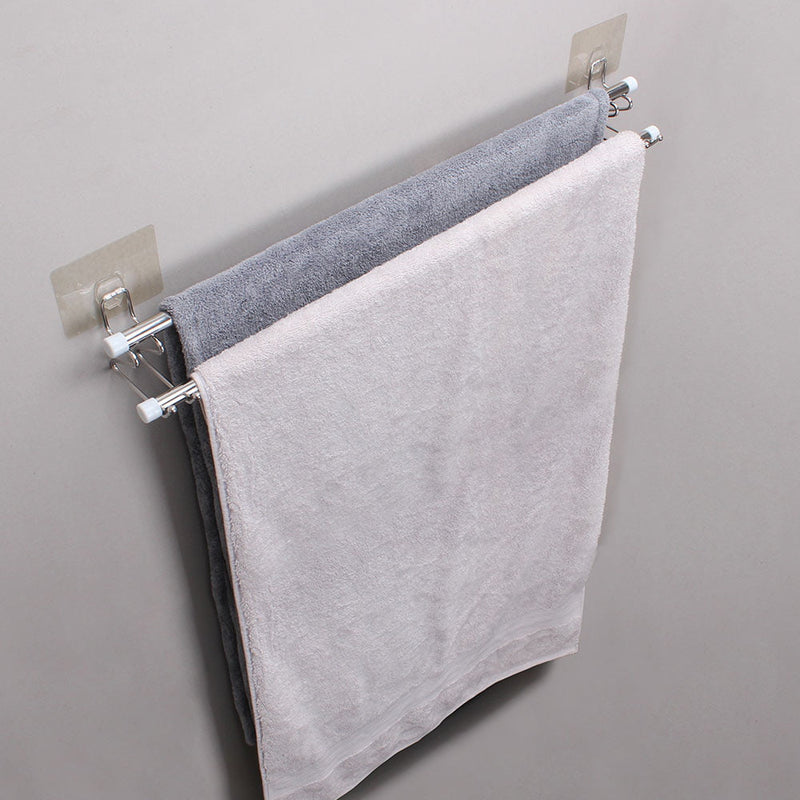 White Magic - I-Hook Double Towel Rail - Nano Suction Tech - Holds up to 8kg - 70cm - Stainless Steel Range