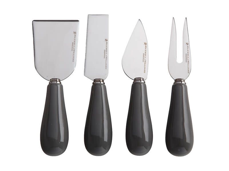 Maxwell & Williams Mezze Cheese Knife Set 4pc - Charcoal