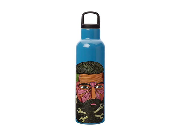 Maxwell & Williams Mulga The Artist - Double Wall Insulated Bottle 600ml Spanner Man