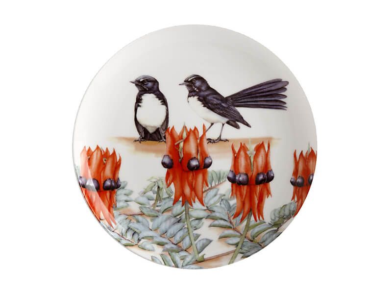 Maxwell & Williams Royal Botanic Gardens Victoria Garden Friends Plate 20cm - Willy Wagtail