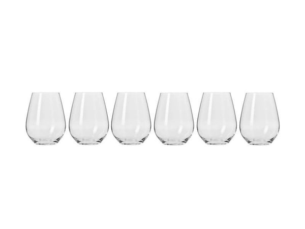 Krosno Harmony Stemless Wine Glasses 400ml 6pc (Made in Poland)