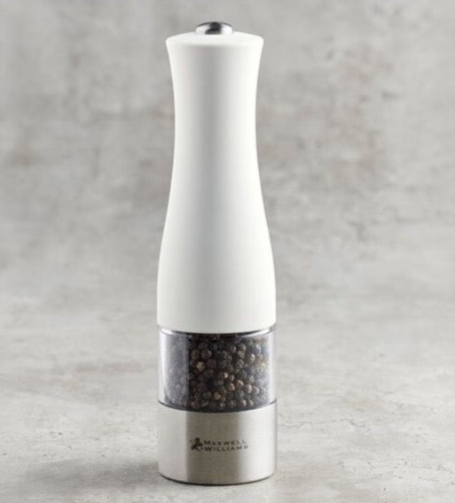 Maxwell & Williams Cosmopolitan Electric Salt/Pepper Mill 21cm - White