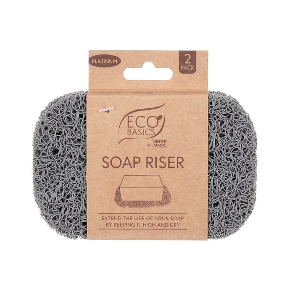 Eco Basics 2 Pack Soap Riser - Platinum - White Magic