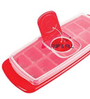 Cuisena Ice Cube Tray With Lid 14 Cubes - Red