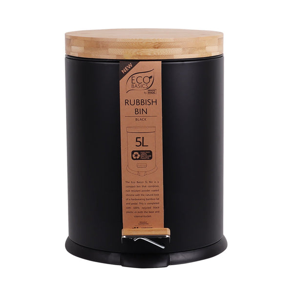 Eco Basics Rubbish Bin 5L - Black