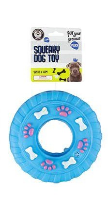 Vinyl Squeaky Truck Tyre Pet Toy - Blue